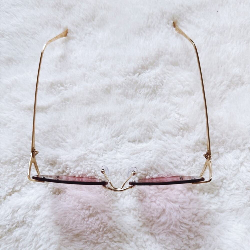 Ruth Clear Purple Round Metal Sunglasses - Picture 4 of 10